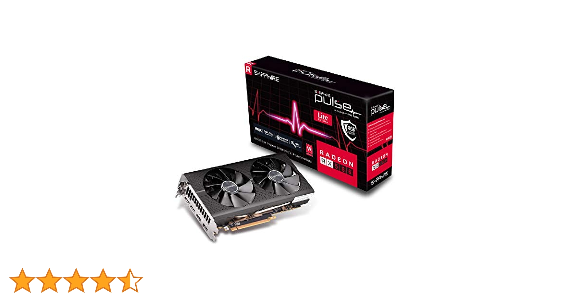 Amazon | Sapphire 11265-67-20G Radeon Pulse RX 580 8GB GDDR5